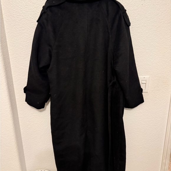 Women's Black Double-Breasted Coat - Picture 3 of 3